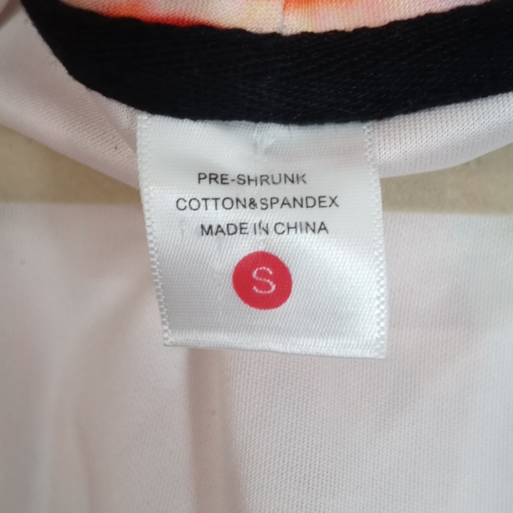 Unisex Pizza pattern long sleeve hoodie scuba like - Picture 7 of 9